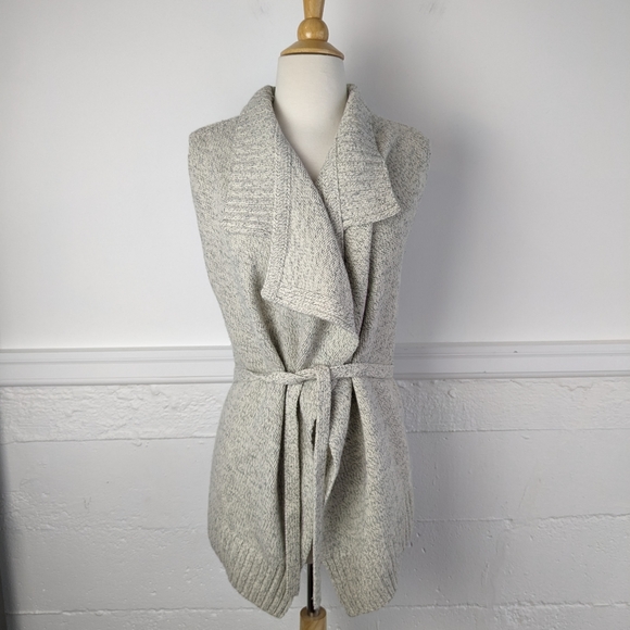 Karen Millen • Belted Sweater Vest Cardigan - Picture 3 of 9